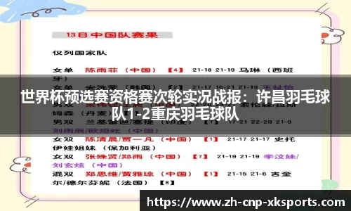 世界杯预选赛资格赛次轮实况战报：许昌羽毛球队1-2重庆羽毛球队