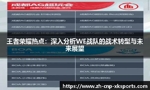 王者荣耀热点：深入分析WE战队的战术转型与未来展望
